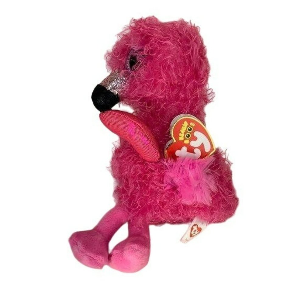 Dainty** ~2020 Ty‎ Beanie Boo~ 6" Valentine's Day Flamingo~ MWMT!! Super Cute